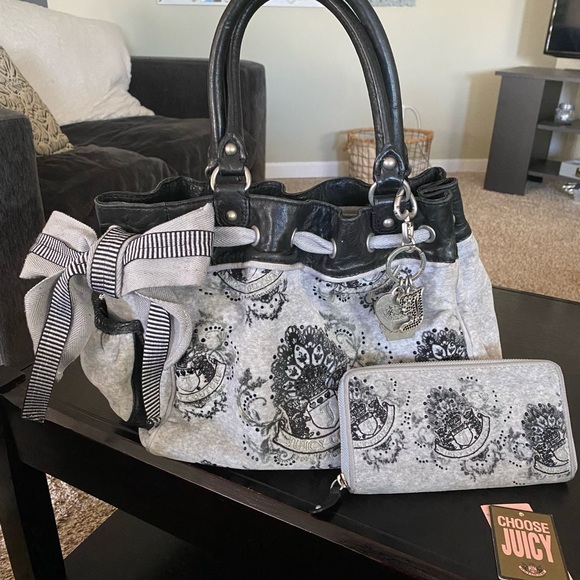 Juicy Couture Handbags - Vintage grey Juicy Couture Daydreamer w/matching wallet EXCELLENT CONDITION